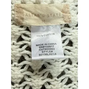Women's Crochet Cover Up 100% Cotton Beachy Long Sleeve Size M Cottagecore thumbnail 10