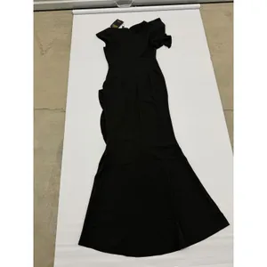 WOOSEA Womens Black High Split Ruffle Bodycon Evening Gown Dress Size S NWT thumbnail 10