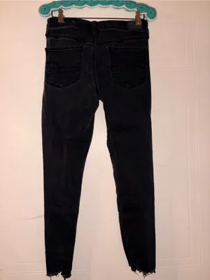 American Eagle Outfitters Black Distressed Skinny Jeans thumbnail 3