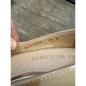 Stuart Weitzman Women's Nude Patent Leather Pumps Heels Size 7.5 N thumbnail 9
