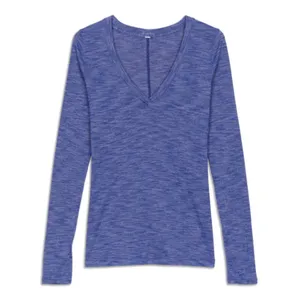 Lululemon &Go Everywhere Long Sleeve V-Neck‎ Long Sleeve Top Size 4 Activewear thumbnail 2