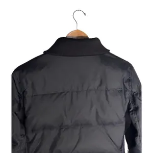 Old Navy Puffer Coat Size Medium Black Side Panels Vintage Down Feather FLAWED thumbnail 10