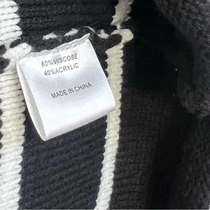 Leani Striped Knit Sleeveless Boxy Oversized Sweater Shirt Medium thumbnail 3