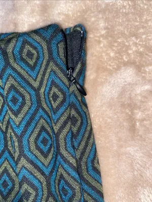 Free People Geometric flare pull on Pants with side zipper thumbnail 4