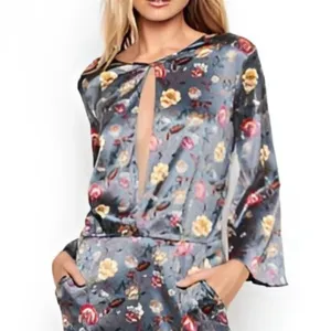 Victoria's Secret Luxe Satin Keyhole Open-Back Jumpsuit thumbnail 3