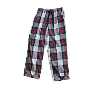 Victoria's Secret -430 Flannel Pajama Set Womens Medium Red Green‎ Plaid thumbnail 6