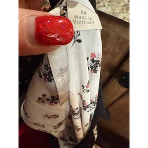 Women's Lauren Conrad M White Floral Sleeveless Blouse thumbnail 6