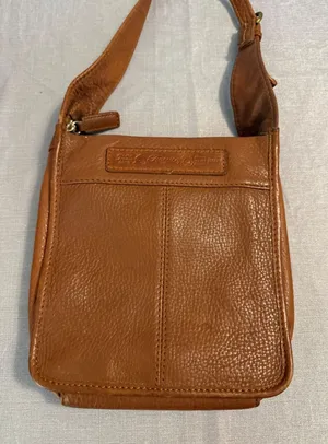 Fossil Cognac Brown Pebbled Leather Crossbody Bag Vintage Messenger 75082‎ thumbnail 1