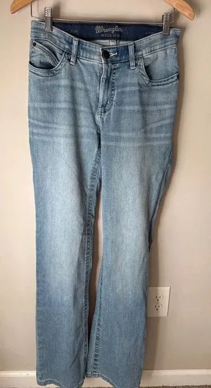 Wrangler Ultimate Riding Willow Light Wash Bootcut Jeans thumbnail 1