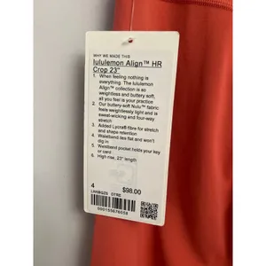 NWT Lululemon Desert Red Align leggings size 4 23” Authentic thumbnail 6