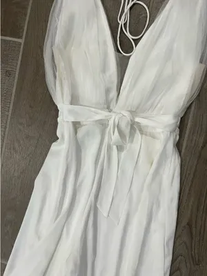 Aakaa White Tulle Jumpsuit thumbnail 7