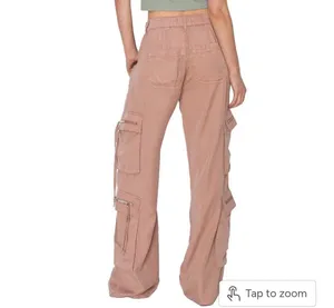 Risen Jeans High Rise Wide Leg Tencil Cargo Pant thumbnail 2