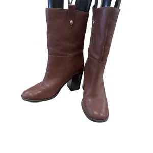 Nine West Womens Brown Leather retro Y2K Mid Calf Boots Size 10M SKU 7171 thumbnail 2