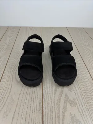 Koolaburra by UGG Women's Tizz Adjustable Suede Sandals US9 Black $80 thumbnail 2