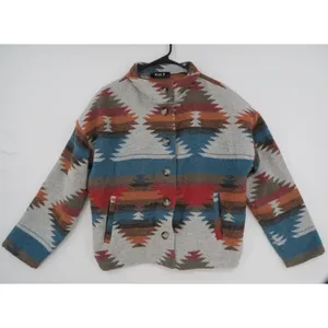 Blue B Collection Southwestern Tribal Button Up Jacket Multi Color‎ Women Medium thumbnail 8