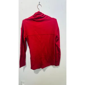 THE ORIGINAL RETRO BRAND Crimson Red Cowl Neck Pullover Distressed OU sz Large thumbnail 3