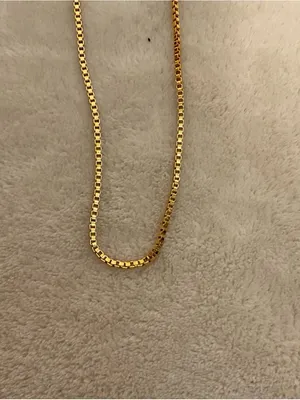 Polished Gold Chain Necklace - Women's Jewelry thumbnail 2