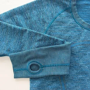 Lululemon Swiftly Tech Long Sleeve Crew Indian Ocean Teal Blue Black Size 8 thumbnail 4
