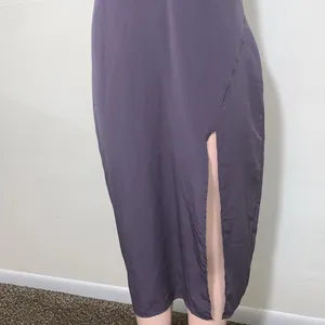 Windsor Plum Crepe Slip Midi Dress woman size LARGE zippered back thumbnail 4