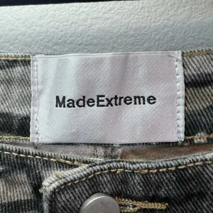 Made Extreme Jungle Camo Cargo Jeans Gray Green Loose Straight Streetwear 33x30" thumbnail 4