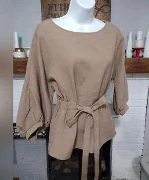 Molly bracken Premium Classic Tan Top with Belt thumbnail 1