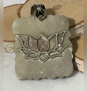 Turquoise cluster pendant set in Tibetan Silver. 14 nuggets, 2”x2” thumbnail 7