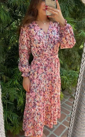 Beautiful LC floral midi dress thumbnail 2