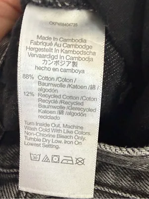 Madewell Low Slung Baggy Jeans Gray Black 25 Button Fly Wide Leg thumbnail 5