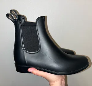 Black Chelsea Rain Boots Size 6 thumbnail 1