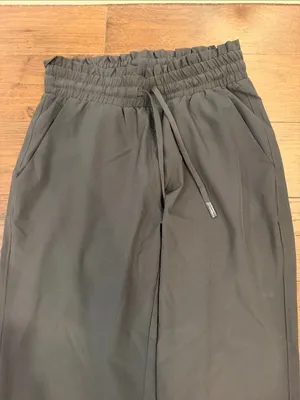 Mono B Gray Jogger Pants Smocked Waist Athleisure Size Small - C31-046 thumbnail 3
