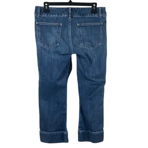 Gap Jeans Womens Size 6 Ultra Low Rise Cropped Blue Dark Wash Denim Buttons thumbnail 2