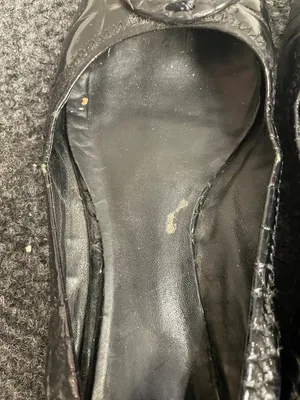 Tory Burch Shoes Reva Flats Patent Croc Leather size 7 black ballet thumbnail 4