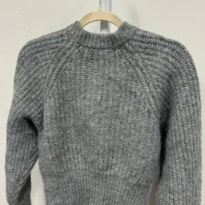 Zara Gray Marl Alpaca Wool Blend Chunky Knit Cropped Cardigan 9598/151 thumbnail 6