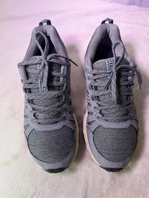 ASICS Women's Gray Mesh Sneaker with Taupe Accents thumbnail 4