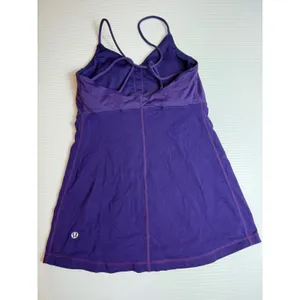 Lululemon Purple Tank Top Built In Bra Yoga Workout Athleisure Size 4‎ thumbnail 4