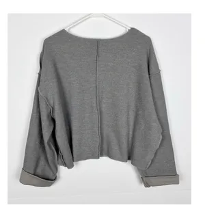 Urban Outfitters Jax Inside Out Oversized Notch Neck Top Gray Size Medium thumbnail 5