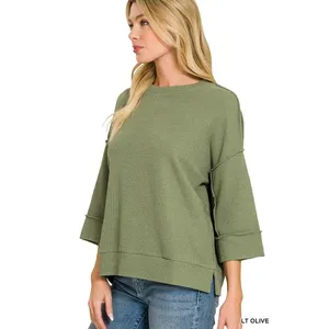 Zenana Double Knit 3/4 Sleeve Top - Large‎ thumbnail 2
