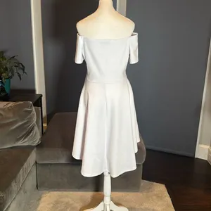 Sarin Matthew’s Women’s White Off The Shoulder High Low Dress Size M thumbnail 5