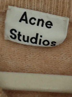 Acne Studios Dramatic Moh Sweater Beige Mohair Wool Scandinavian Small Minimal thumbnail 6