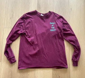 Gildan Panic! At The Disco Maroon Long Sleeve Shirt thumbnail 1