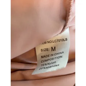 Lizette Collection Pink Long Sleeve Tie Front Square Neck Bodysuit LC7010LS M thumbnail 7