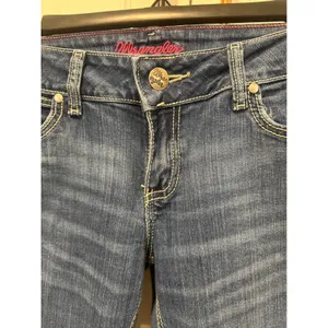 Wrangler Women's Bootcut Jeans Medium casual western Wash Denim Size 3/4 x 34 thumbnail 2