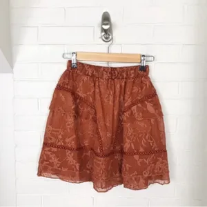 Q&A NWT Lace Ruffle Dainty Girly Mini Skirt thumbnail 2