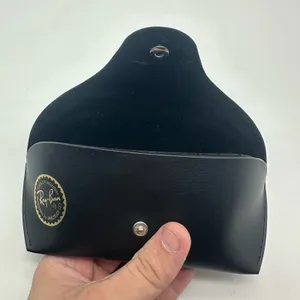 Genuine Ray Ban Sunglasses Case Only Empty Black Faux Leather Snap Replacement thumbnail 12