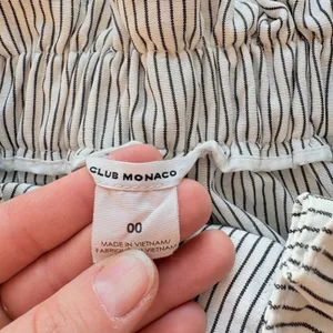 Club Monaco Paperbag Waist Striped Cropped Pants Size 00‎ thumbnail 5