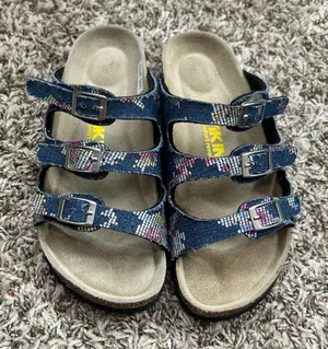 Viking Sandals Womens 37 Banff Slip On Slides Multicolor Buckle Casual Denim thumbnail 1
