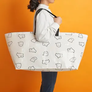 IKEA nwt KUSTFYR Shopping bag large ghost Halloween 21 ¾x13 ¾x14 ½ "/19 thumbnail 2