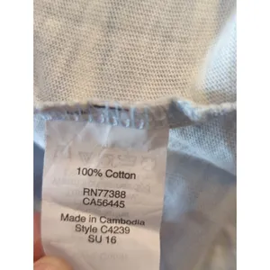 J. Crew Factory‎ Womens Blue & White White Striped Cotton Knit Top Size XS thumbnail 5