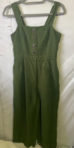 Ann Taylor Olive Green Button-Front Kids One-Piece Bodysuit thumbnail 1