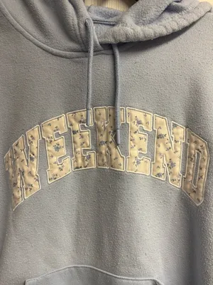 Better Together “Weekend” Coquette Shabby Choc Patchwork Hoodie Size Large thumbnail 2